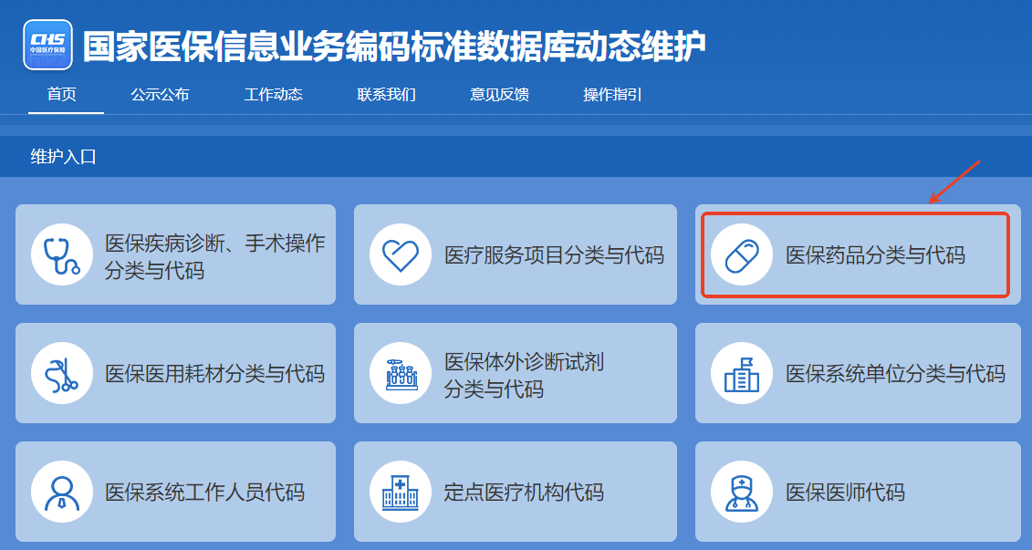 医保药品分类和代码数据库