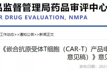 CDE征求：CAR-T指导原则意见！！