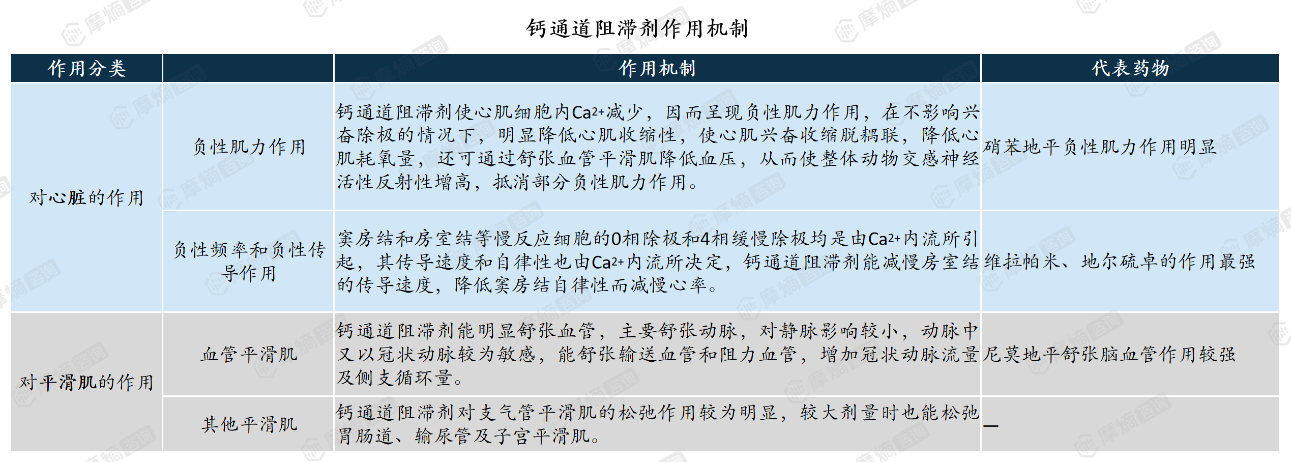 钙通道阻滞剂作用机制
