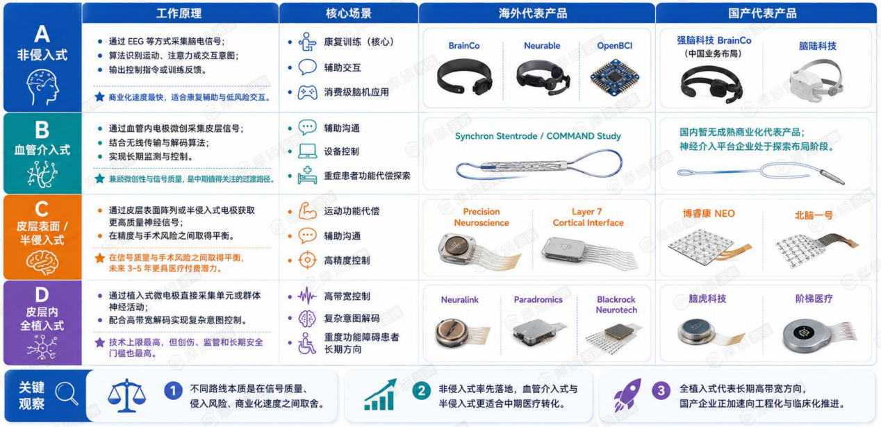 脑机接口四大技术路线对比:精度、风险与商业化节奏