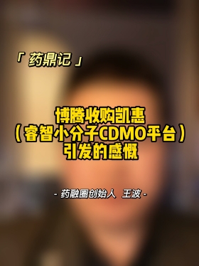 博腾收购凯惠（睿智小分子CDMO平台）引发的感慨