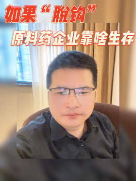 如果“脱钩”，原料药企业靠啥生存